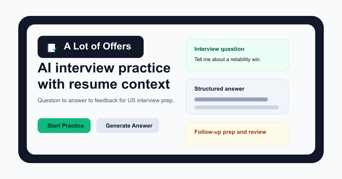 A Lot of Offers interview practice workflow